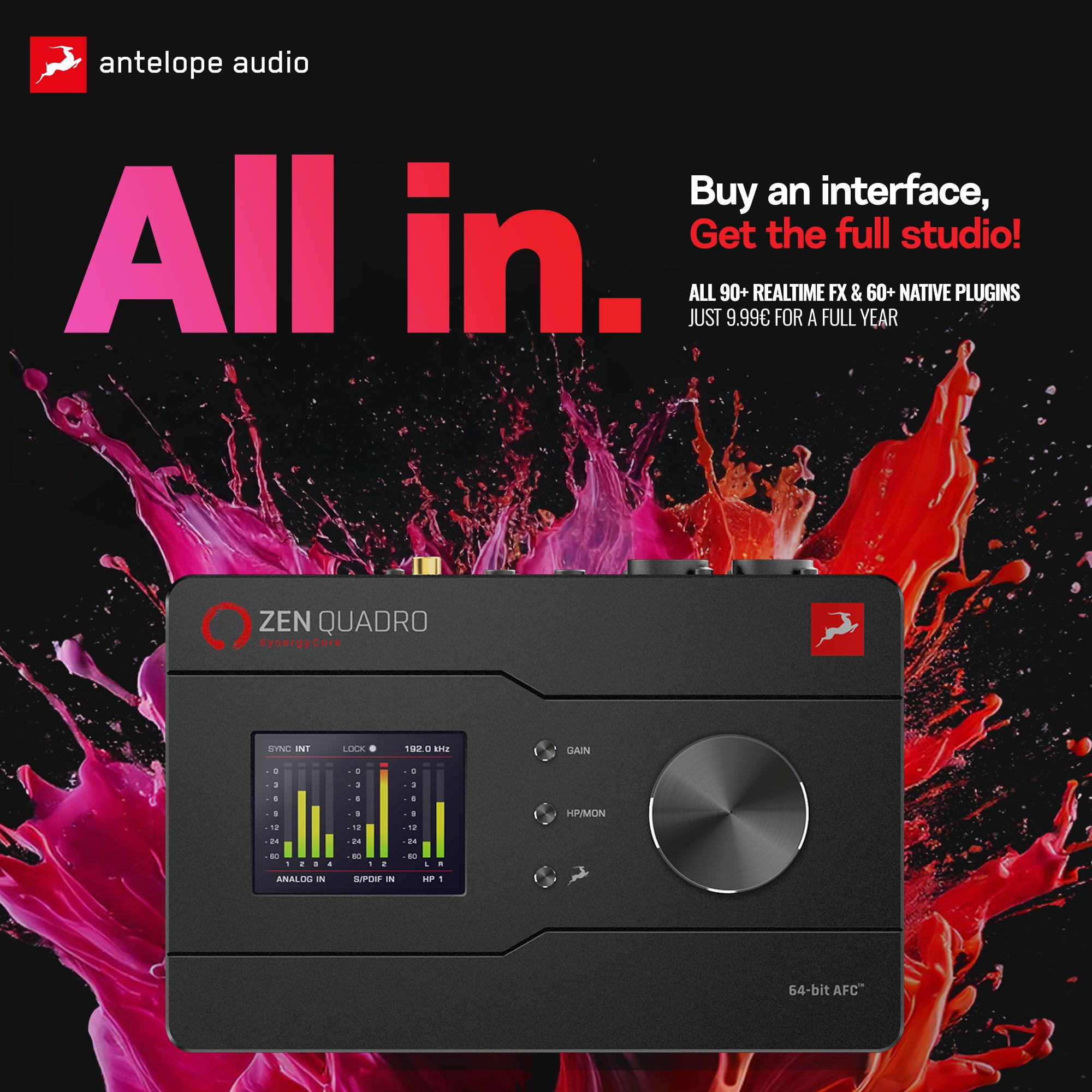 Antelope Audio Zen Quadro Synergy Core 14x10 dual USB audio interface