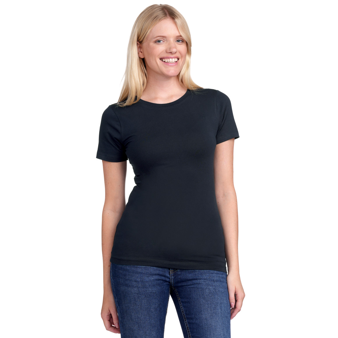 Gina Benotti Damen T-Shirt im Basic-Look dunkelblau