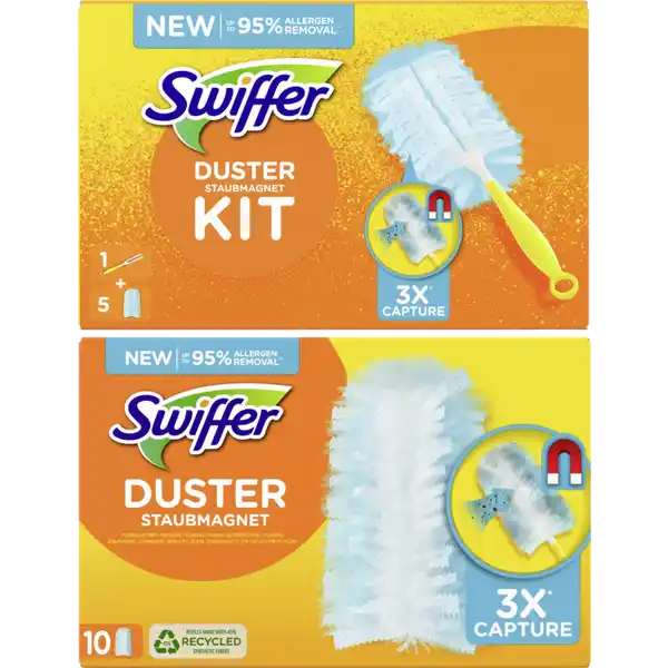 Staubmagnet Komfort Pack Starterset (Griff + 15 Tücher)
