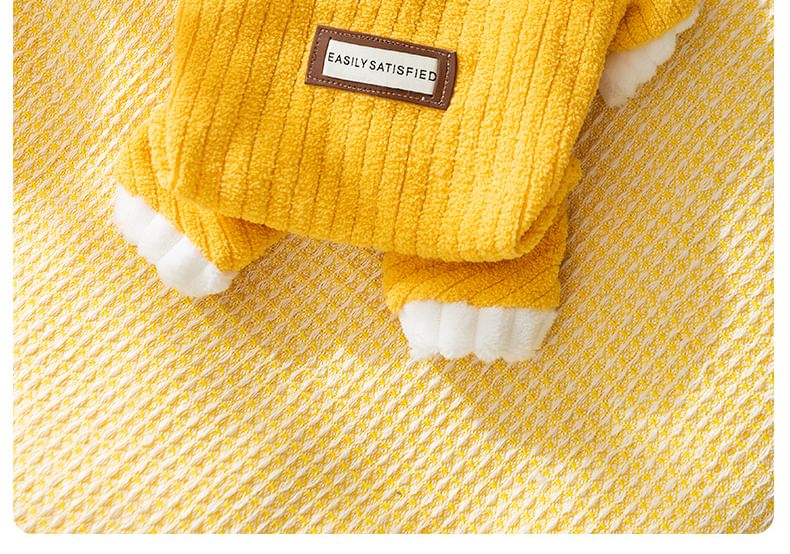 Cissilli - Letterapplicatie Coral Fleece Pet Overall