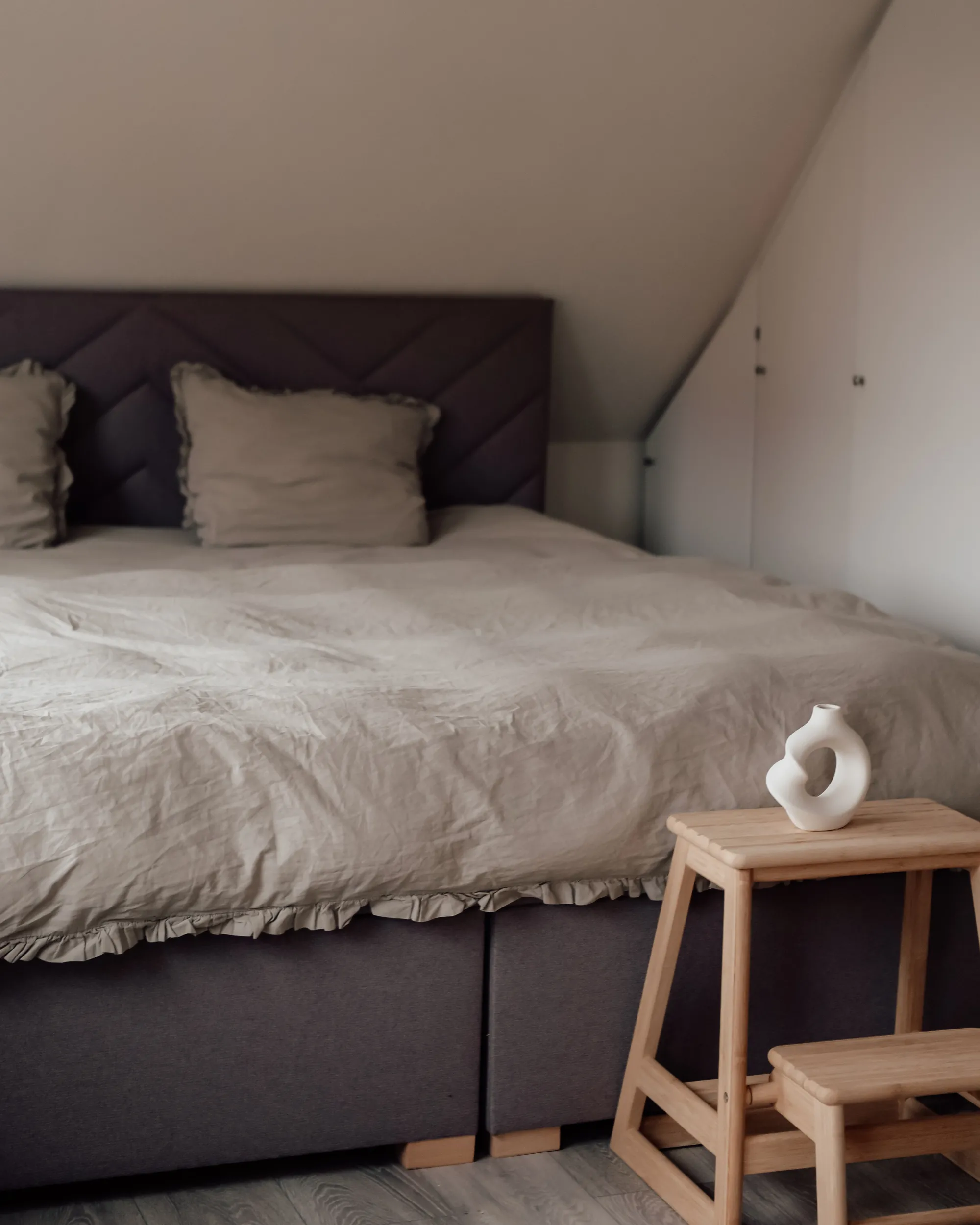 Boxspring met opbergruimte Stof ESQUIRE 180 x 200 cm Taupe