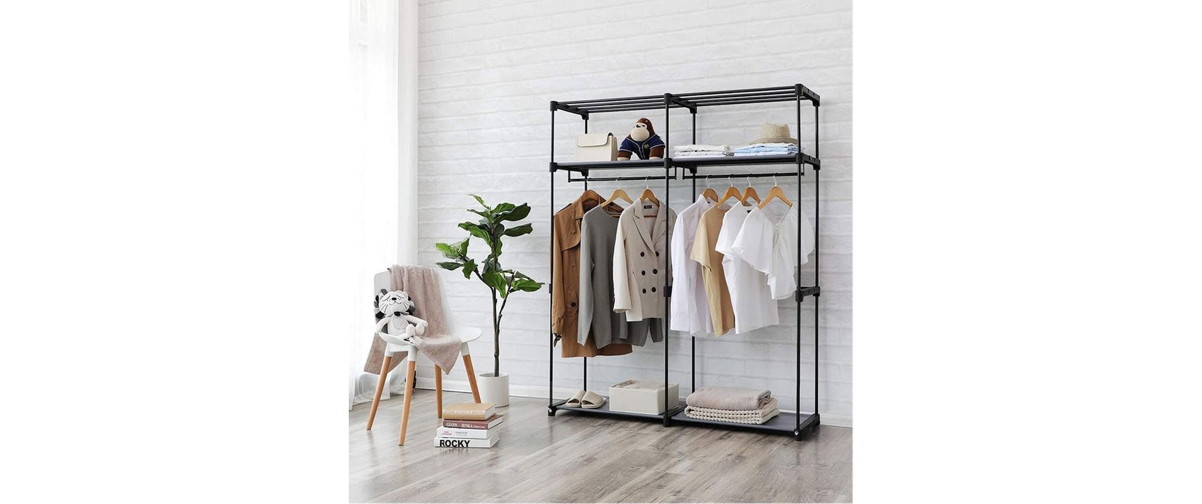 SONGMICS Regal »43 cm/140 cm x 174 cm, Schwarz«