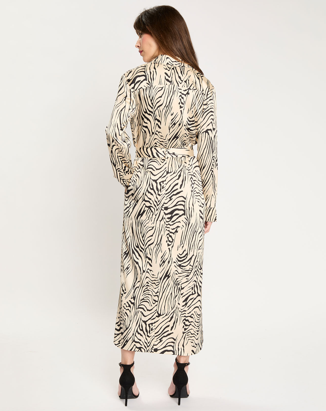 Zapa Robe Roland imprimée zèbre noir/beige