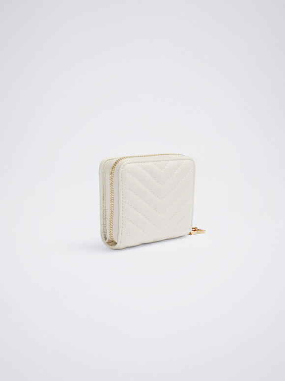 Carteira acolchoada - Off-White