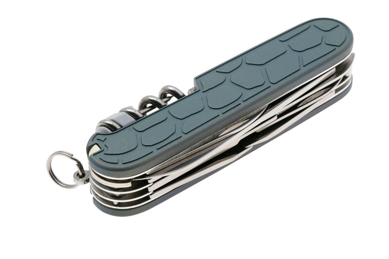 Lex Custom Victorinox 91 mm Scales V91LH315 Lizard Northern Light Titanium, handgreepschalen
