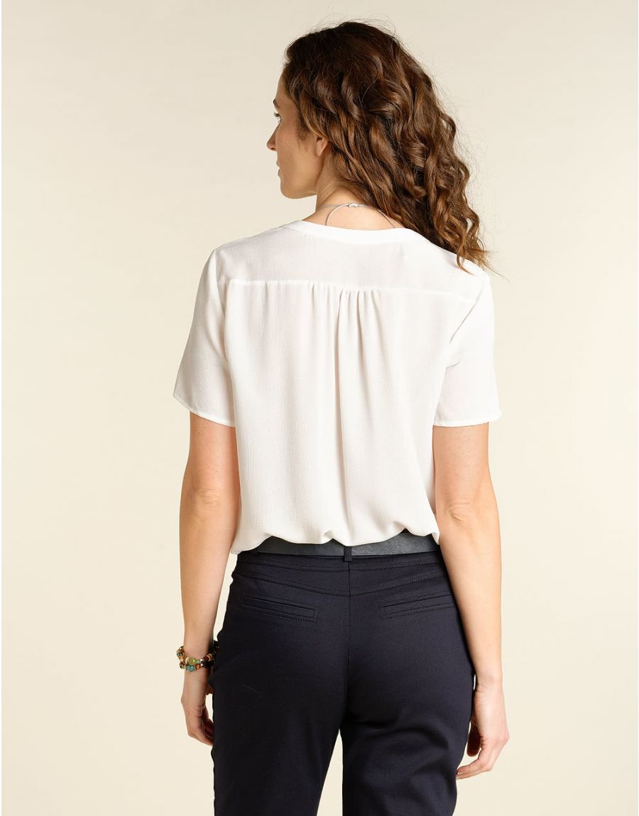 Blouse dentelle écru