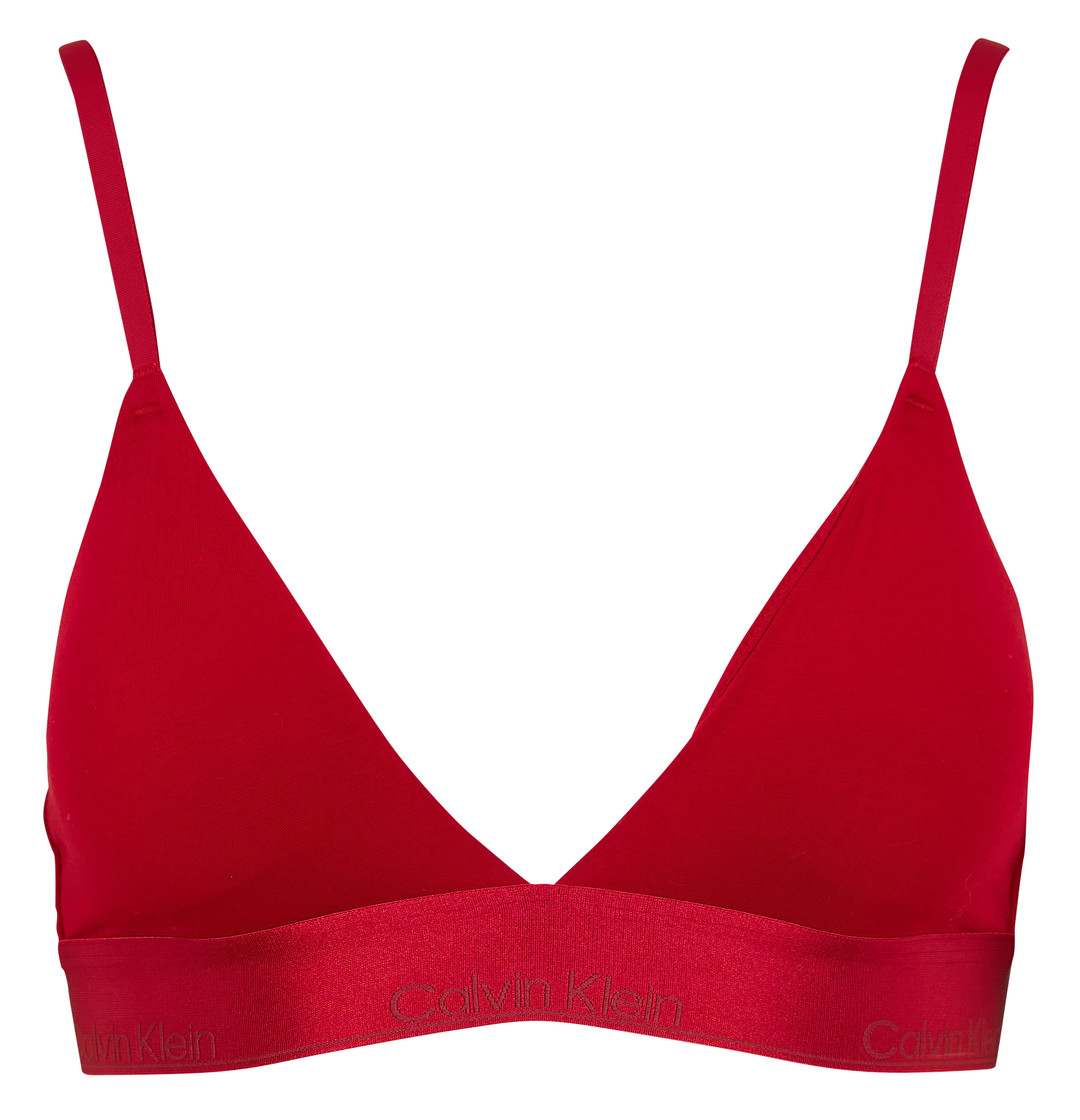 Soutien-gorge triangle en coton bio mélangé | Rouge