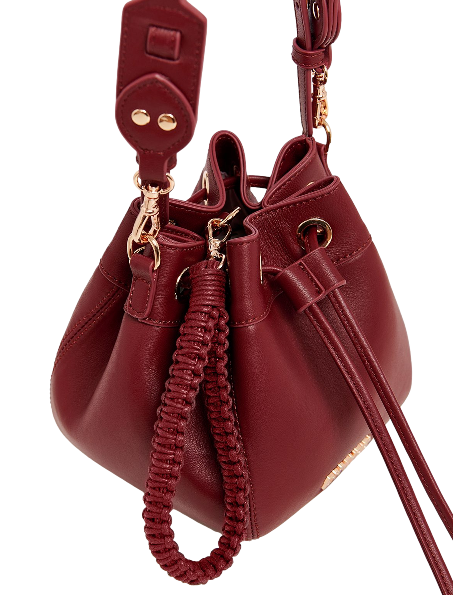 GABI - Sac seau en cuir | Rouge