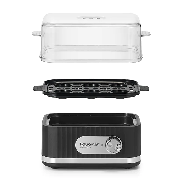 Cuiseur à œufs électrique 6 œufs 400 W noir Naturamix