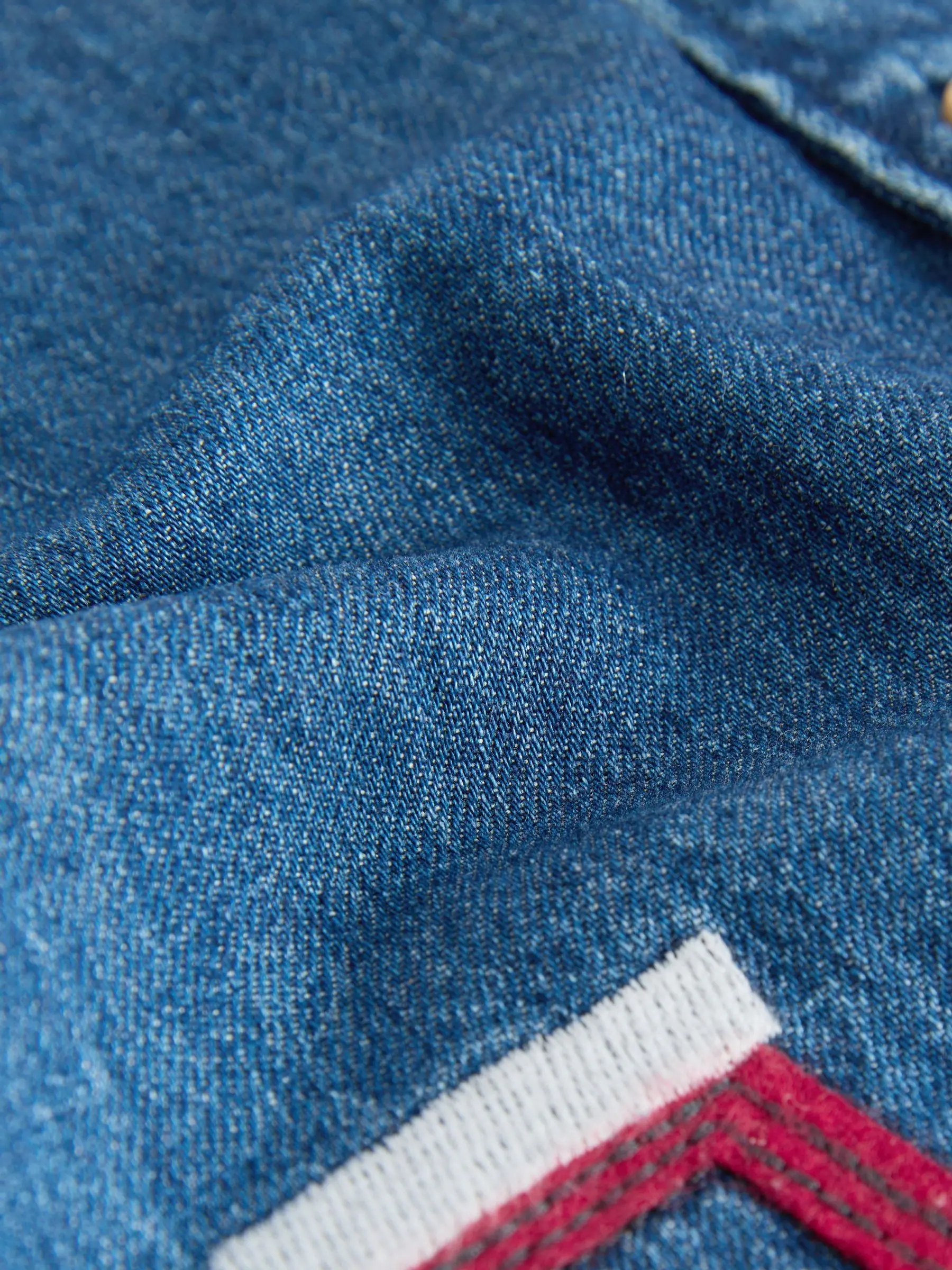 Blauw - Denim overhemd met lange mouwen met Character (3mnd -7jr)