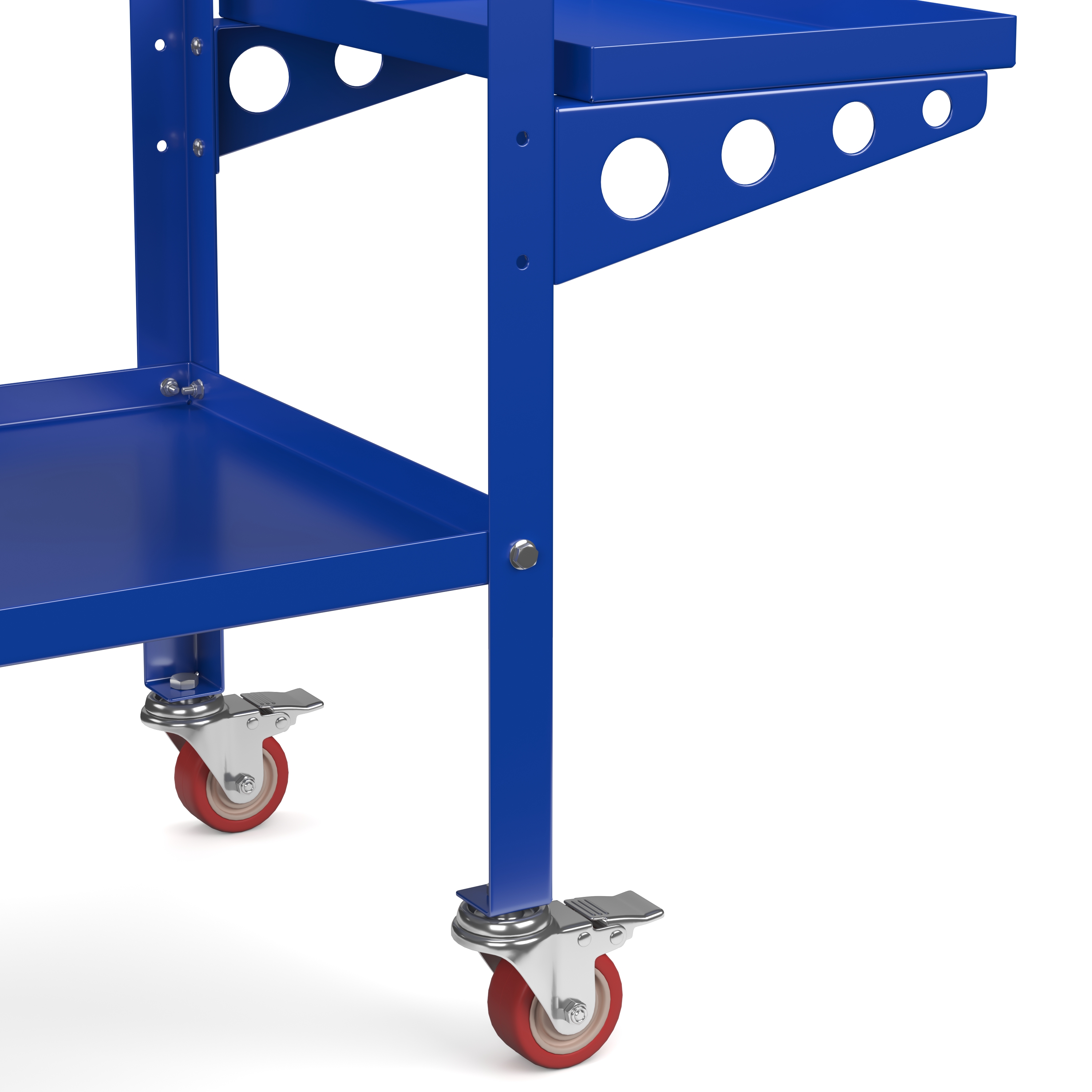 Schweisstisch mit Rollen 128 x 55 x 88 cm blau