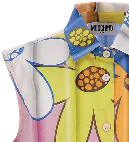 Moschino Skjorte - Pink/Bl?/Gul