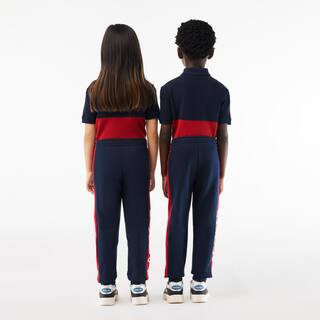 Pantalon de survêtement enfant Lacoste en coton biologique et polyester recyclé Pantalons & Shorts - Bleu - Lacoste - Enfant