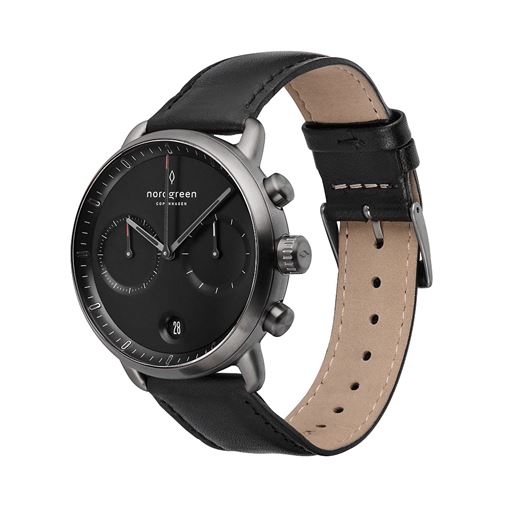 Nordgreen Pioneer PI42GMLEBLBL Herreur, Gun Metal, 42 mm