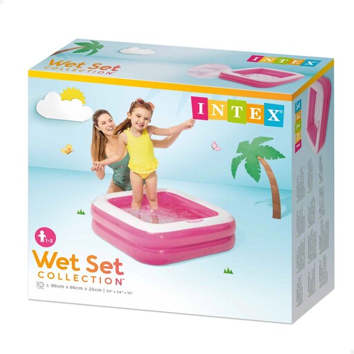 Piscina infantil quadrada inflável Intex 86x86x25 cm