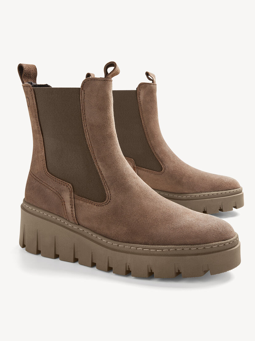 Leren Chelseaboot - beige