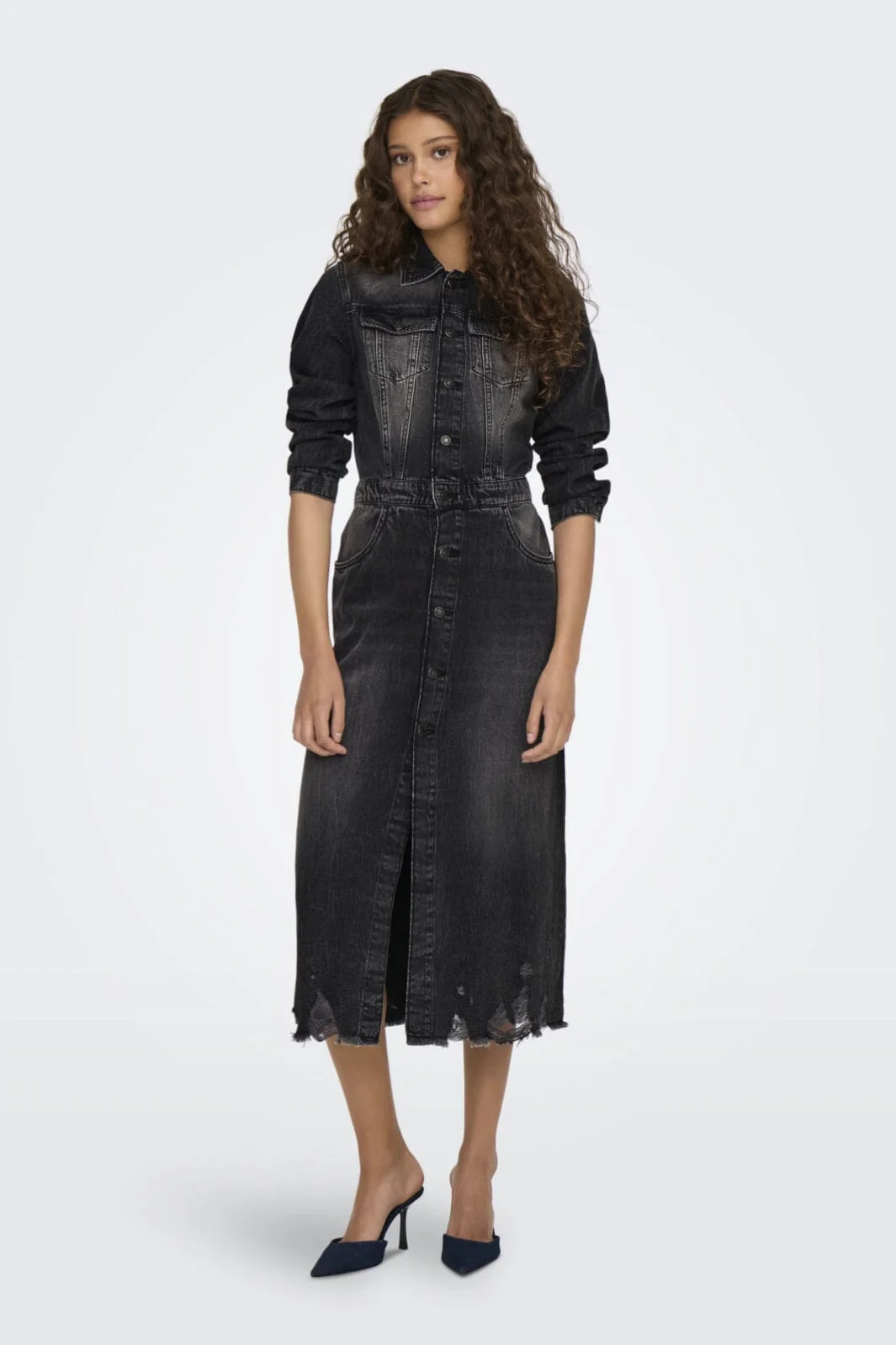 Only Onlbroadway Ls Long Dress Red Akm