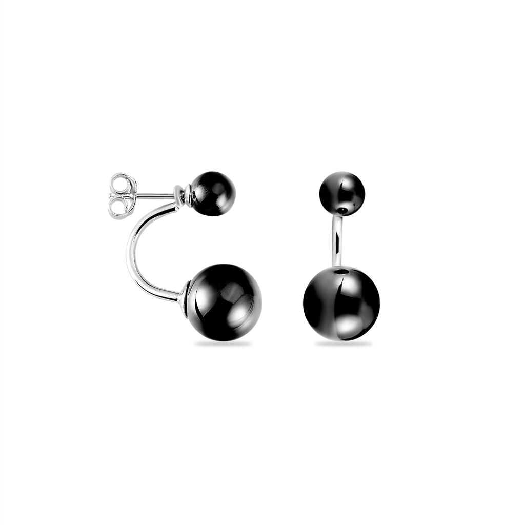 Bijoux D'oreilles Alyson Argent Blanc Céramique