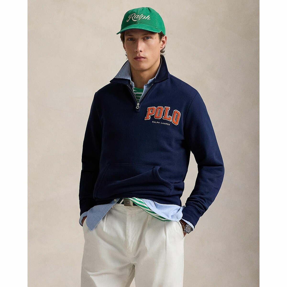Suéter POLO RALPH LAUREN com zíper até a metade