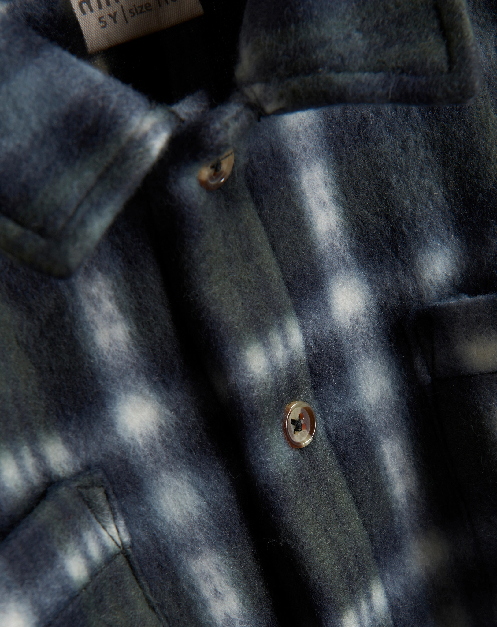 Fleece-Langarmhemd CHECK in blau