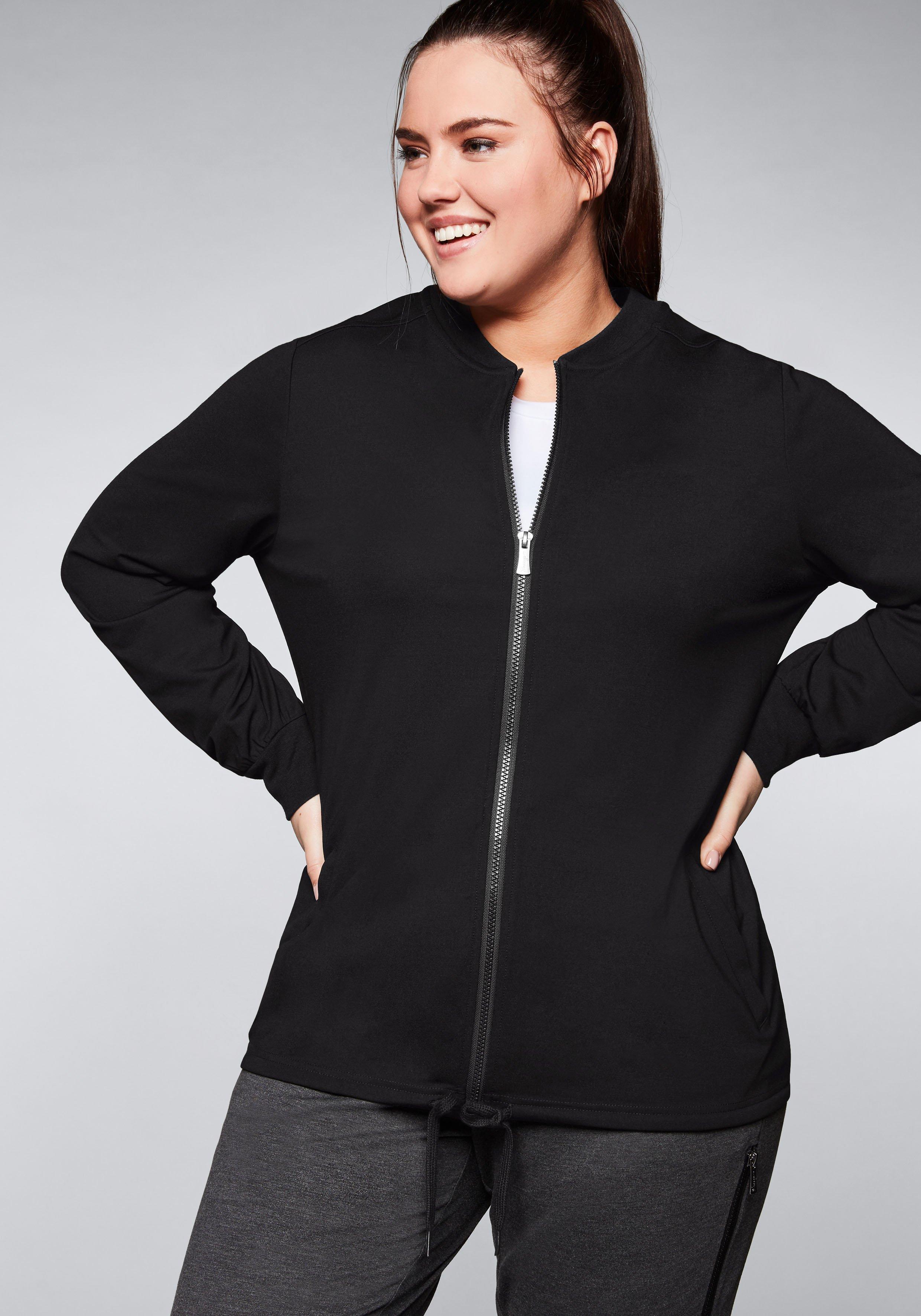 Trainingsjacke mit Reißverschluss, aus Sweat