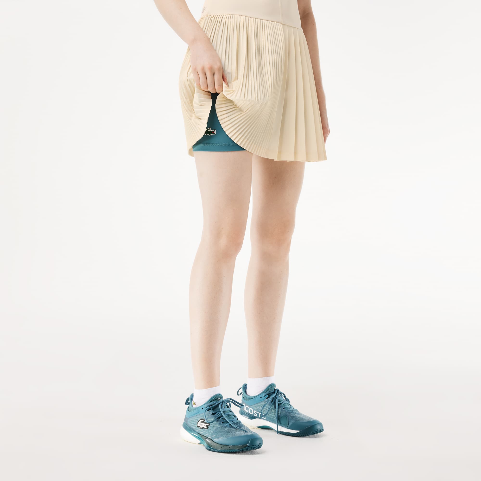 Robe Tennis Ultra-Dry stretch avec shorty séparé Robes & Jupes - Blanc - Lacoste - Femme
