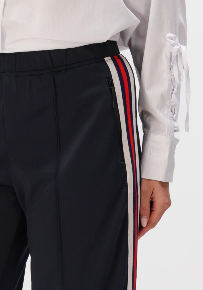donkerblauwe haute l'amitié wijde broek baggy rn track tall pants