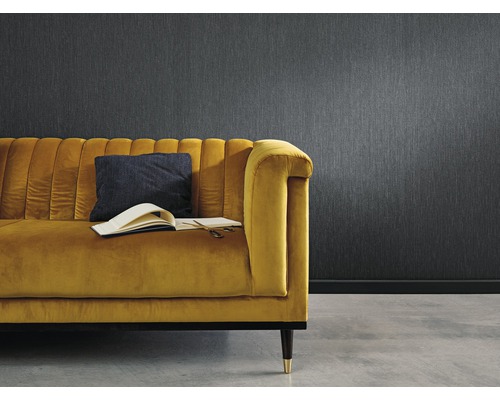 Vliesbehang 10004-15 GMK Fashion for Walls effen zwart glitter