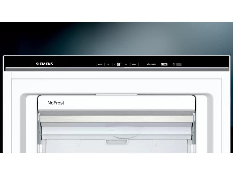 Siemens Gefrierschrank iQ500 GS51NAWCV Rechts/Wechselbar Freistehender Gefrierschrank mit LED-Beleuchtung