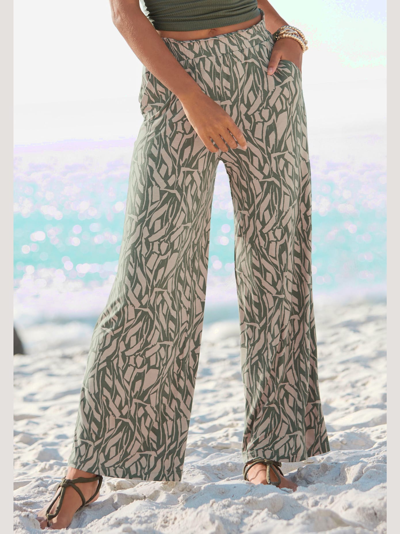 Pantalon en jersey pantalon d'été léger au look paperbag