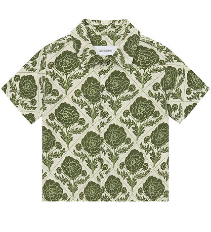 Les Deux Hemd - Lesley Flower Kachel - Vintage Green/Ivory