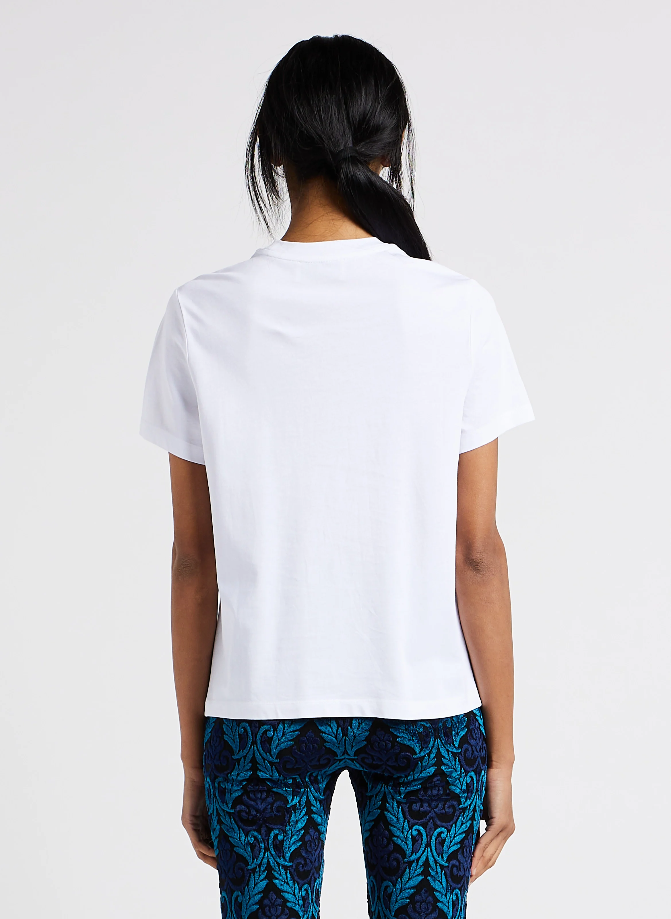 Tee-shirt col rond en coton | Blanc