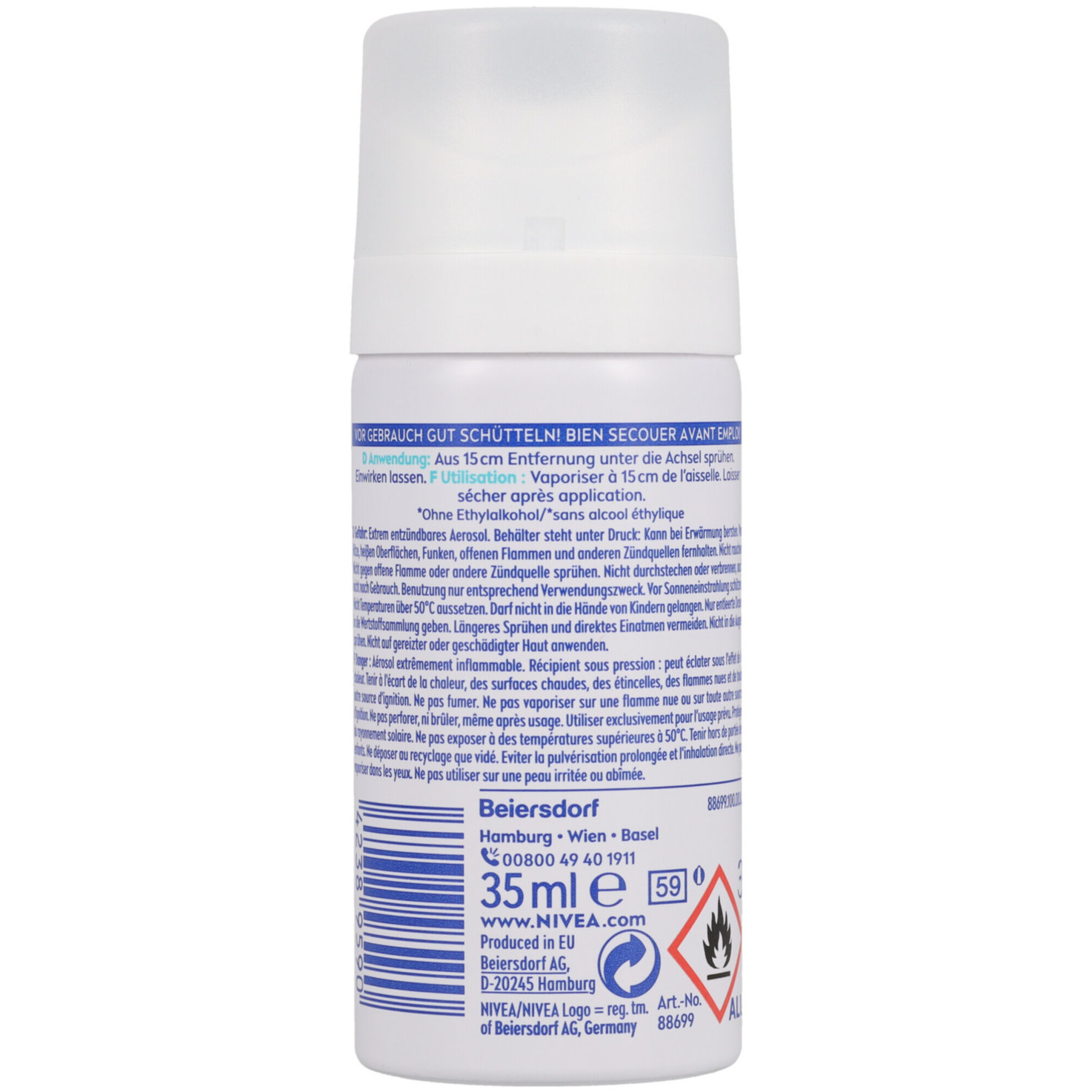 Nivea Deo Dry Active Spray Female Mini