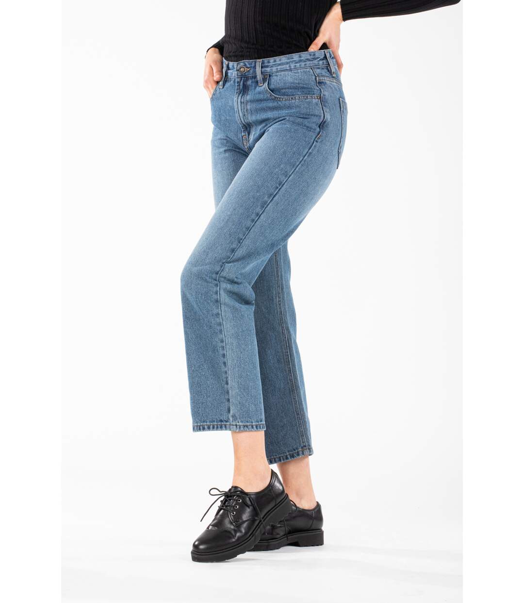 Jeans coupe droite DANAE BLEU