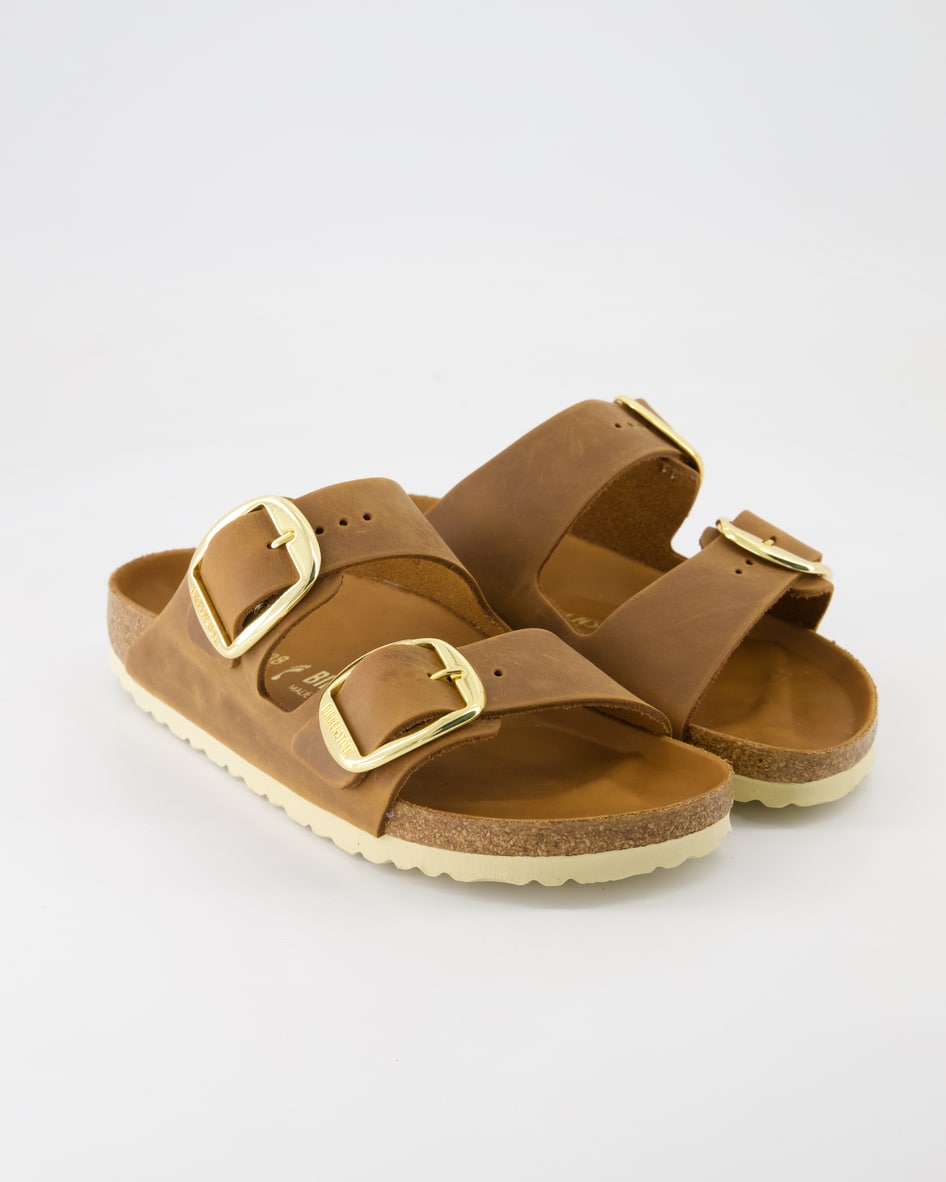 Birkenstock Arizona Big Buckle Pantoletten in Braun