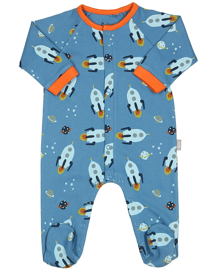 Schlafstrampler ROCKET BEAR in blau