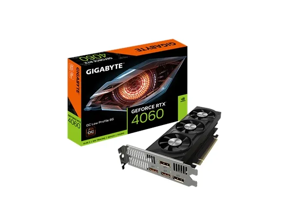 Gigabyte GeForce RTX 4060 8G - OC Edition - grafikkort - GeForce RTX 4060 - 8 GB GDDR6 - PCIe 4.0 lavprofil - 2 x DisplayPort, 2 x HDMI - boks