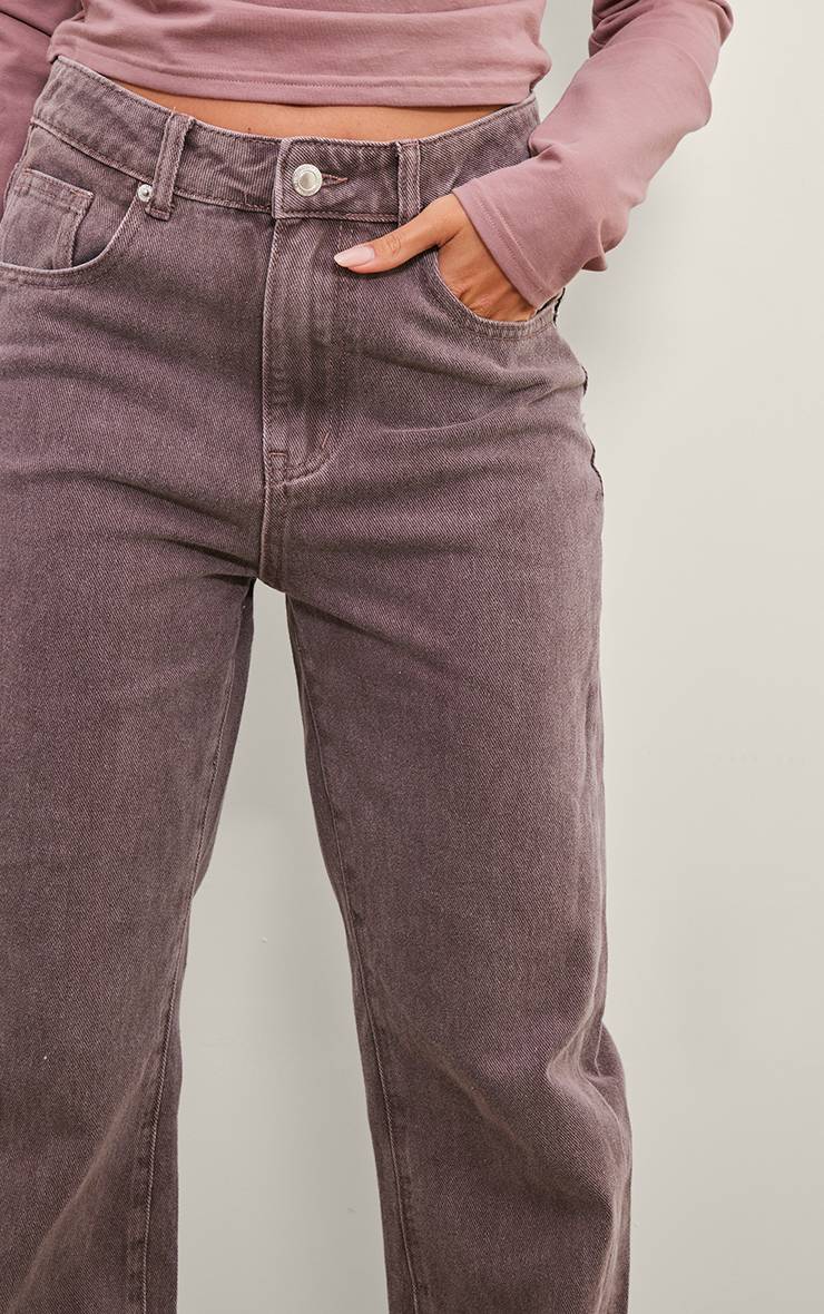 Jean Droit Taille Haute Délavé