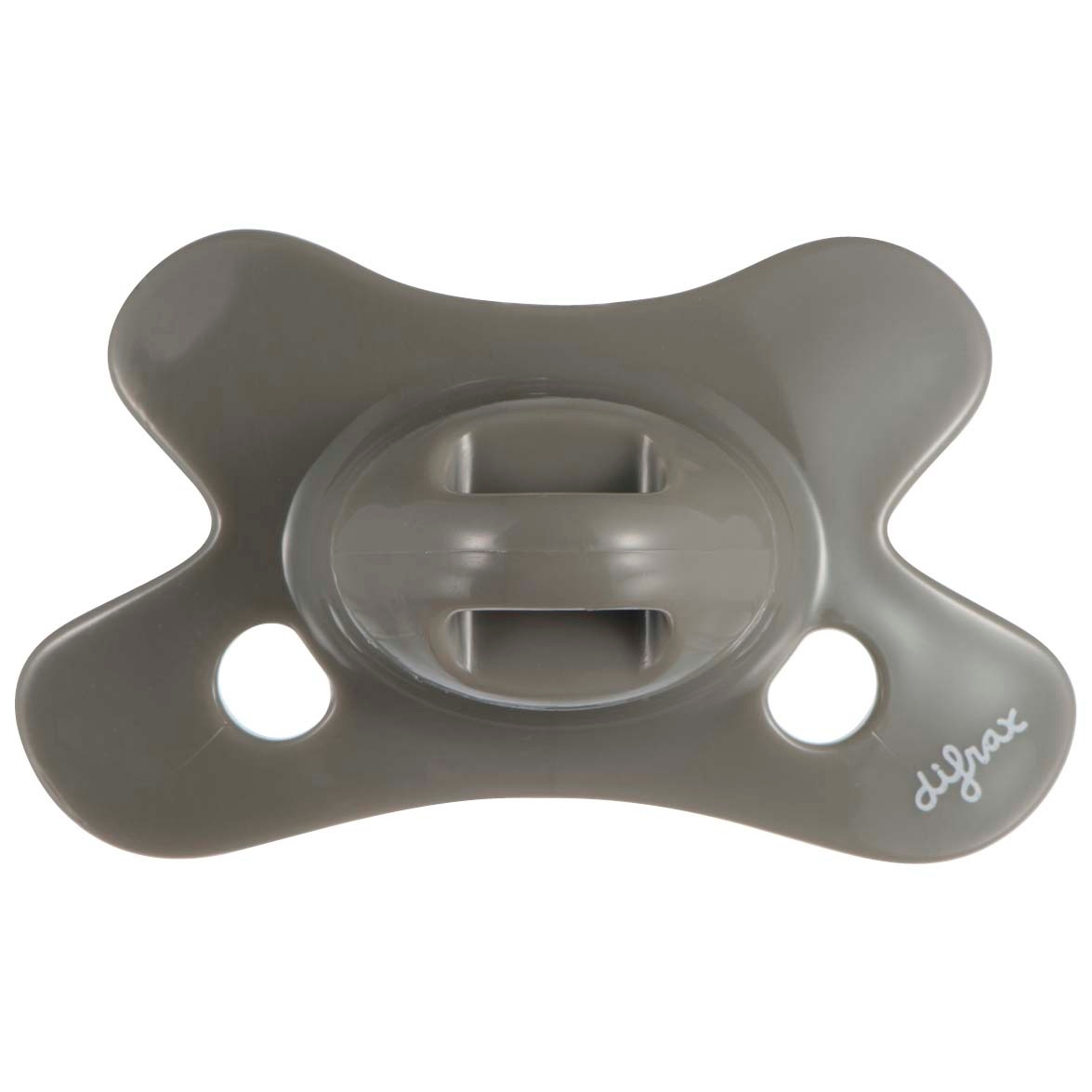 Difrax fopspeen Dental Pure 0-6m grijs - Prénatal
