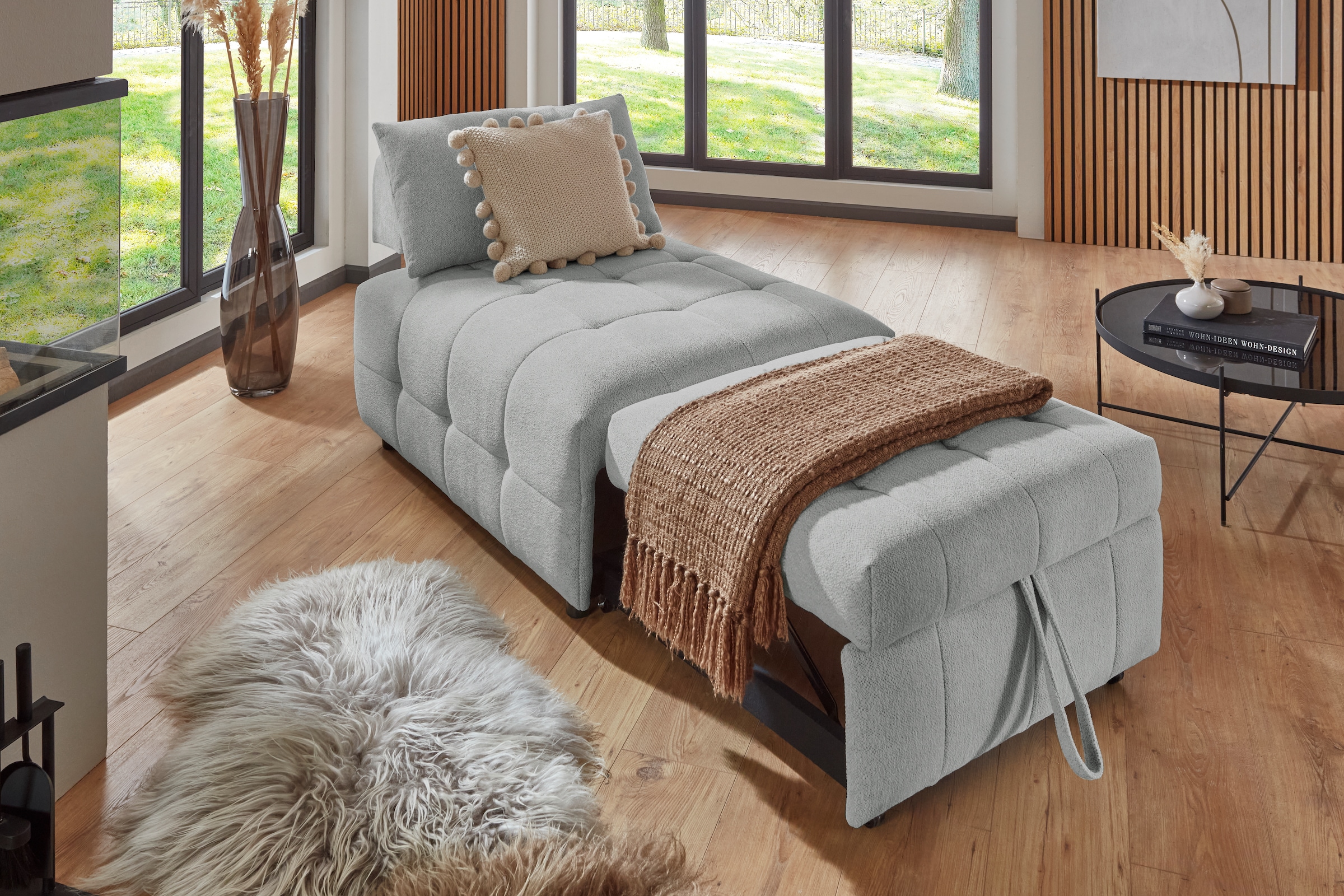 ATLANTIC home collection Sofa »Fabio« Schlafsessel mit Sitztiefenverstellung