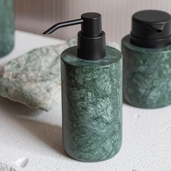 Mette Ditmer - Marble Seifenspender, low, dark forest