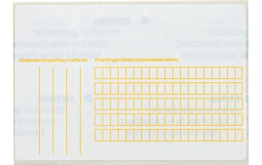 Adressetiketten für Pakete 118 x 80 mm, 20 BlattPaket Etiketten für das Ausland