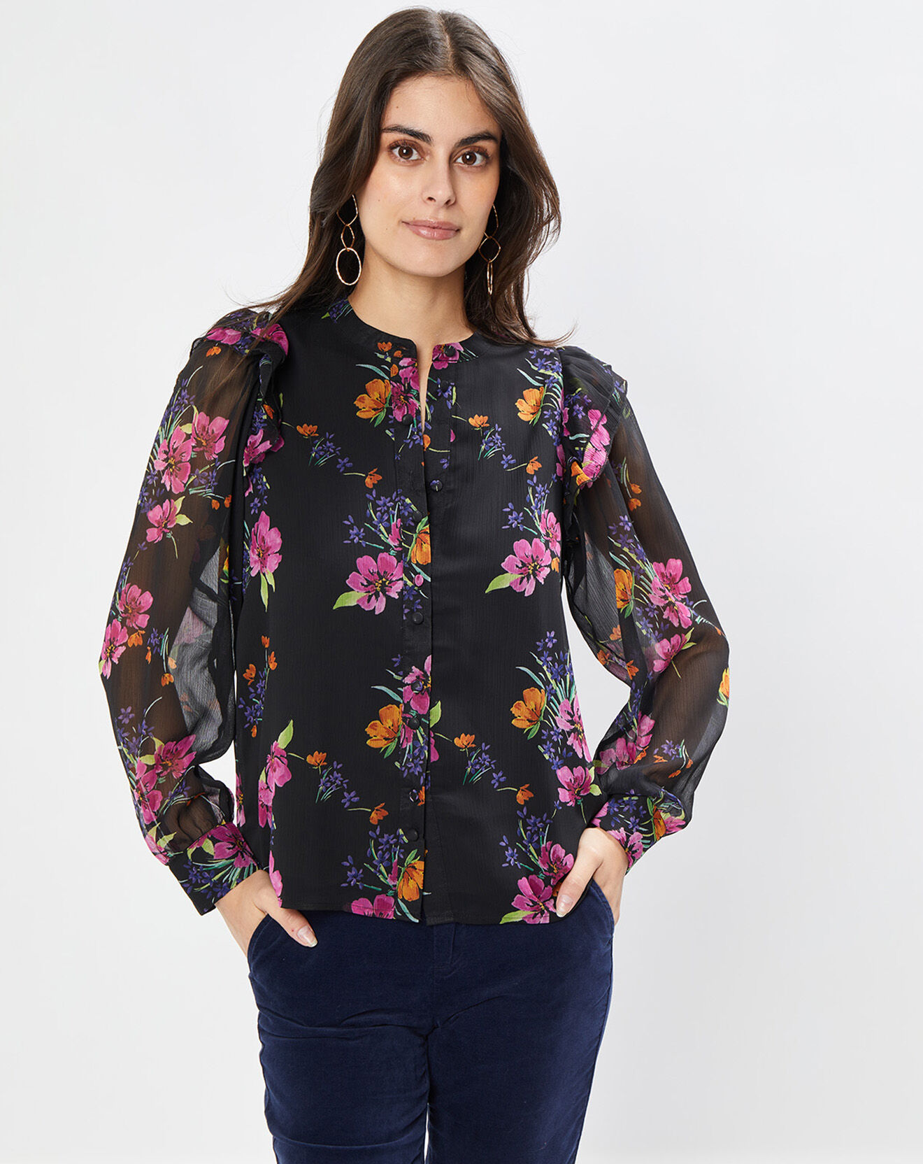 La Petite Etoile Chemise Panas bouquet noire