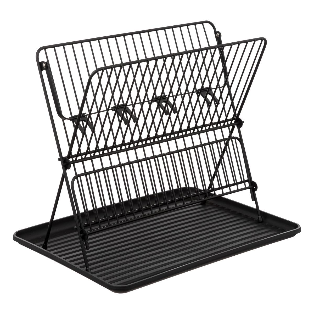 EGOUTTOIR PLIANT 2 NIVEAUX NOIR