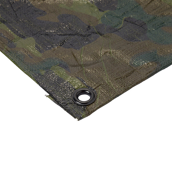 Bâche lourde réversible vert camouflage l.4 x L.5 m