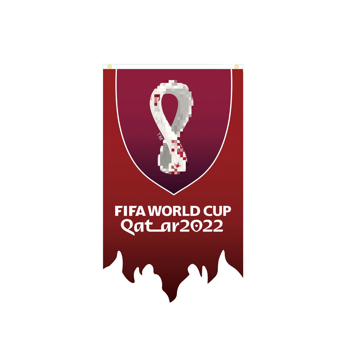 2022 Qatar World Soccer Cup-flagg Flerfarget
