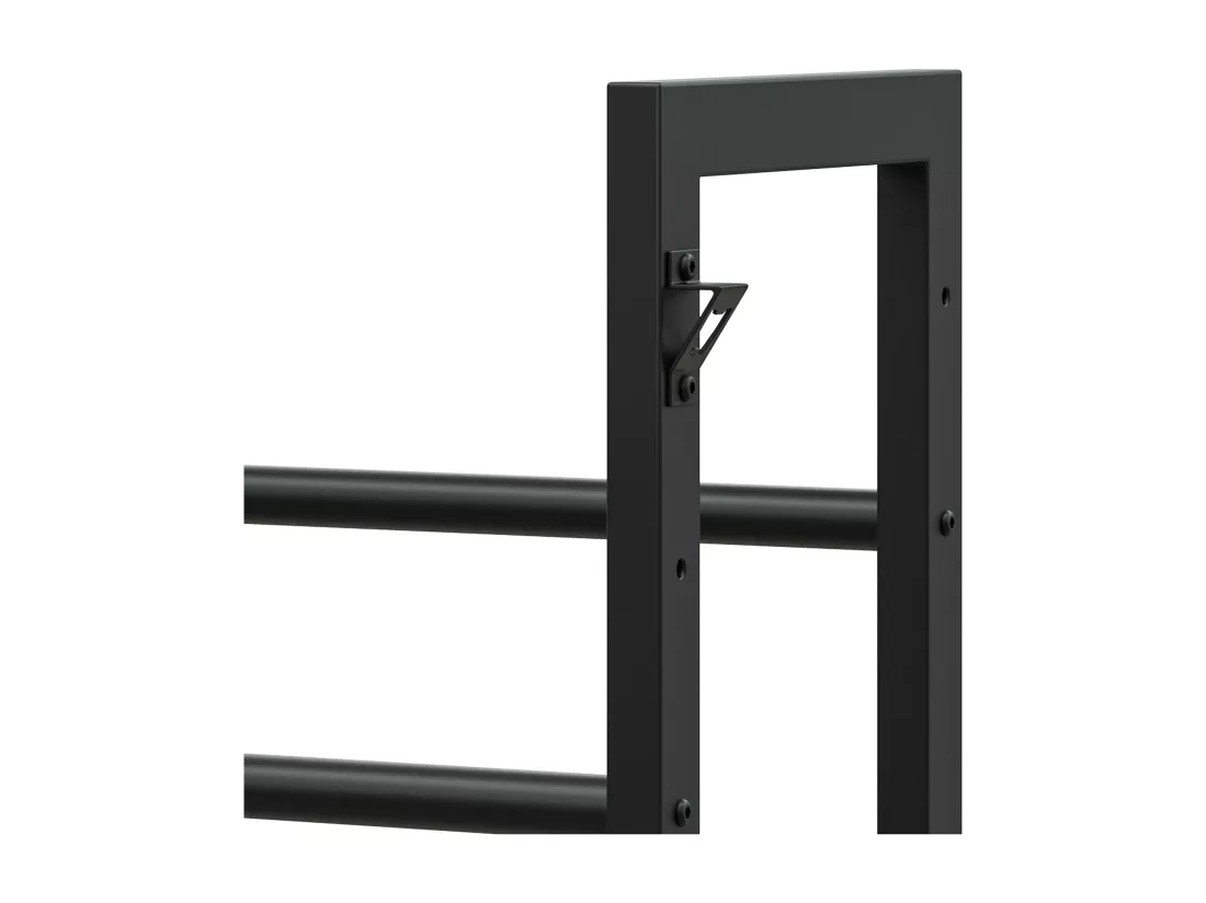 Support pour 4 caisses de Bouteilles YITAHOME - avec Roulettes - Noir - Étagère de Bouteilles - 75 x 90 x 32 cm
