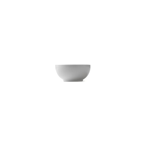 Royal Copenhagen Hvid Riflet Skål, Ø13 cm
