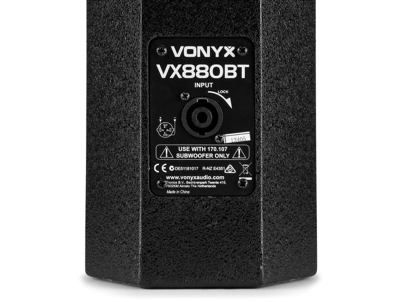 Vonyx PA-System VX880BT Mobiles Soundsystem mit Bluetooth und verkabeltem Mikrofon