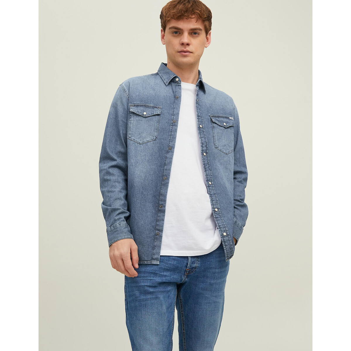 JACK & JONES<br>Camisa jeans elegante Jjesheridan